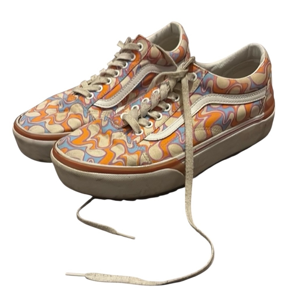 Vans Orange and Pink Sneakers with Iconic Style
